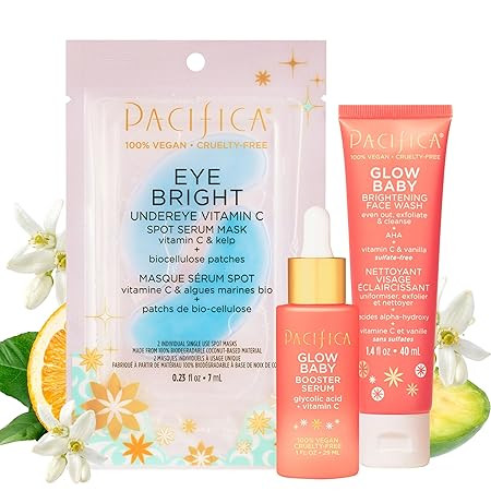 Pacifica Beauty | Glow Baby Vitamin C Trial + Value Kit | 3-Piece Skin Care Gift Set | Travel Fri... | Amazon (US)
