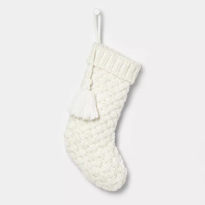 Cable Knit Christmas Stocking Cream - Wondershop™ | Target