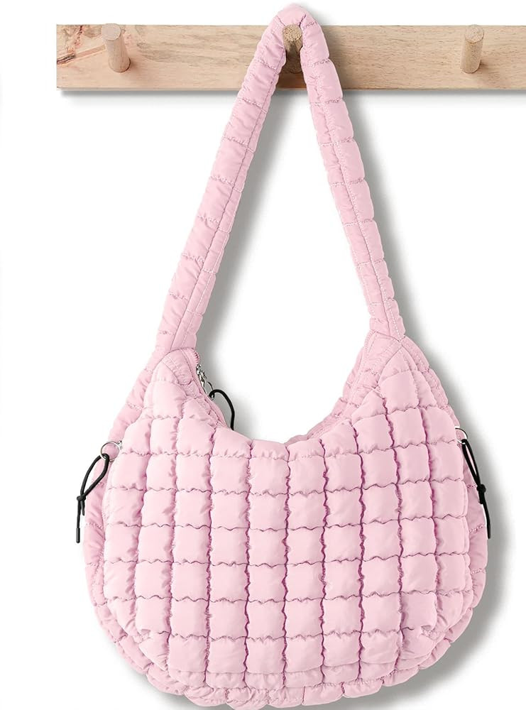 Puffer Tote Bag for Women Large Quilted Tote Bag Quilted Carryall Bag Soft Puffy Crossbody Bag Ho... | Amazon (US)