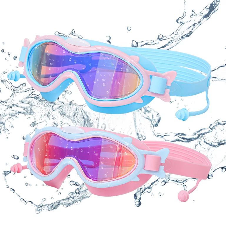 Kids Swim Goggles for Age 3-15 Boys Girls, 2 Pack Swimming Goggles Anti Fog No Leaking Anti Fog K... | Walmart (US)