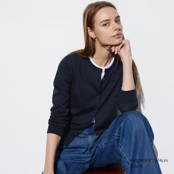 UV Protection Crew Neck Cardigan | UNIQLO (US)