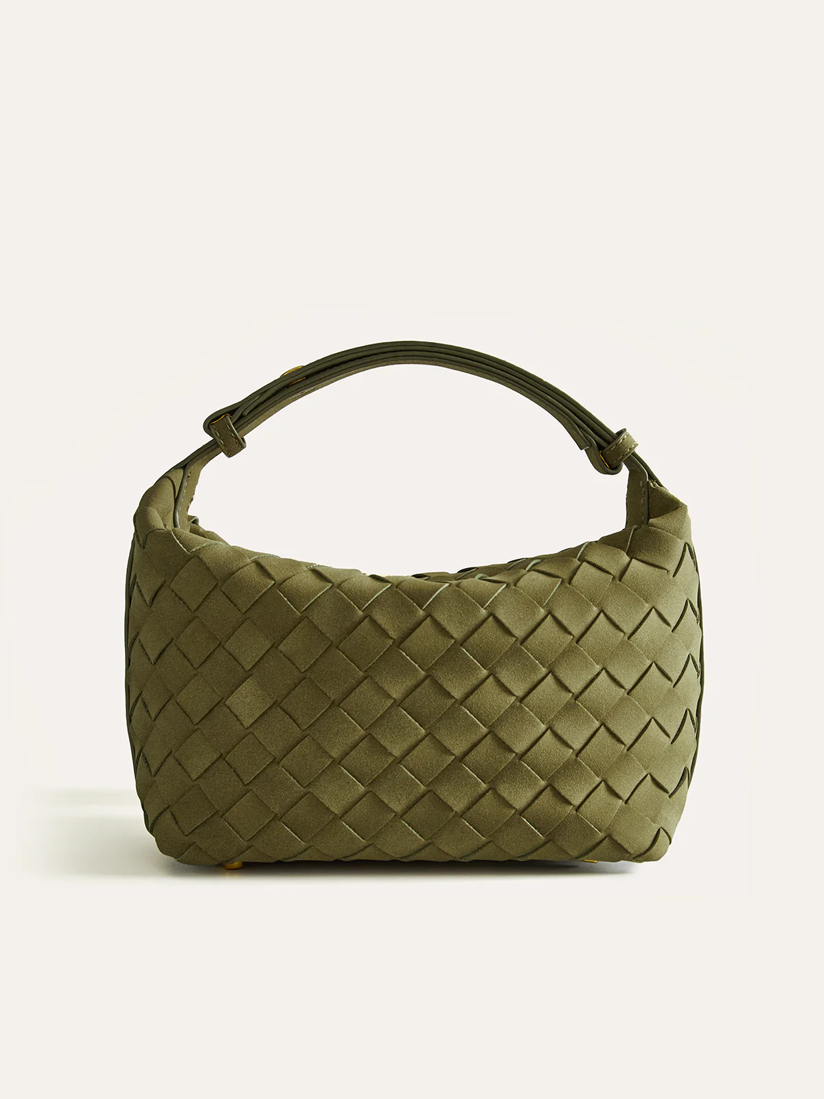 Woven PU Leather Top-Handle Bag | Commense