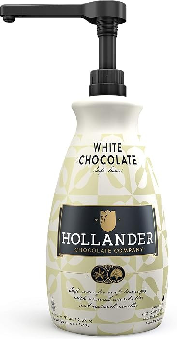 White Chocolate Café Sauce™ by Hollander Chocolate Co. | Perfect for the Professional or Home ... | Amazon (US)