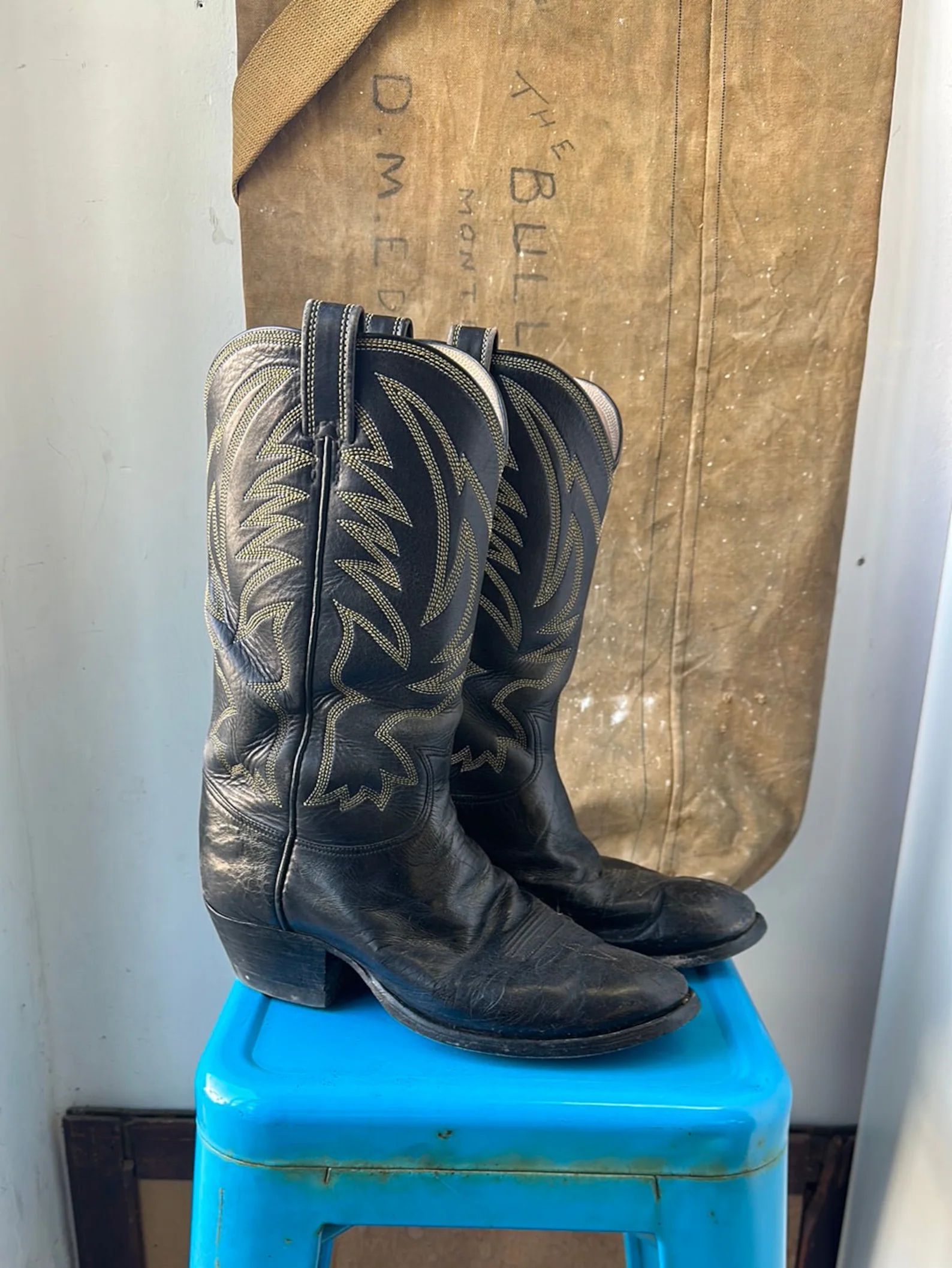 Unbranded Cowboy Boots - Black - Size 11/12 M | Etsy (US)