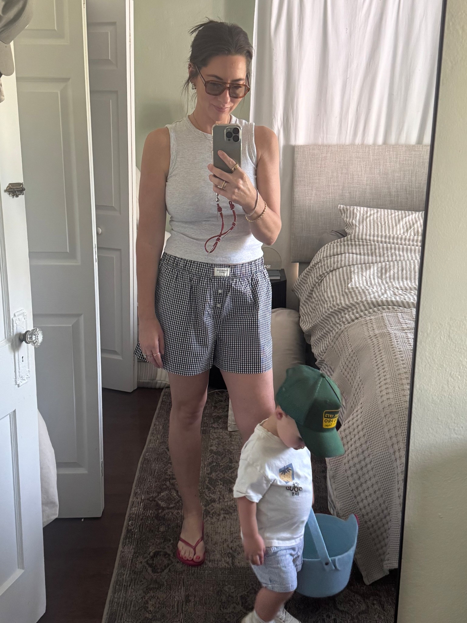Boxers for day !!!! 

#aerie #boxershorts #springoutfits #flipflops #momootd 

#LTKSaleAlert #LTKFindsUnder50 #LTKOver40