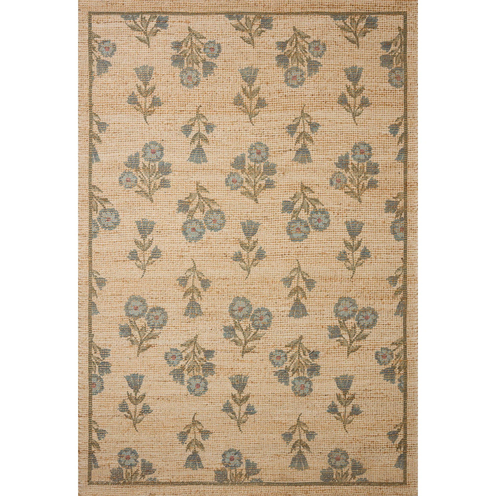 Chris Loves Julia x Loloi Rue Moss / Blue Area Rug | Wayfair North America