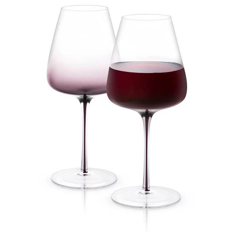 JoyJolt Premium Crystal Black Swan Red Wine Glasses 26 oz (Set of 2) Colored Glass Wine Glasses | Walmart (US)