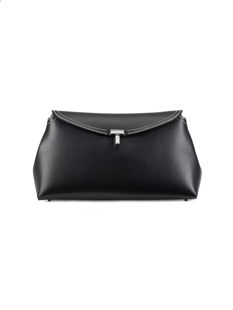 T-Lock Leather Clutch | Saks Fifth Avenue