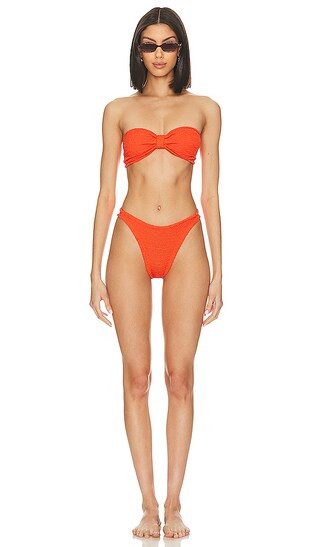 Jean Bikini in Metallic Tangerine | Revolve Clothing (Global)