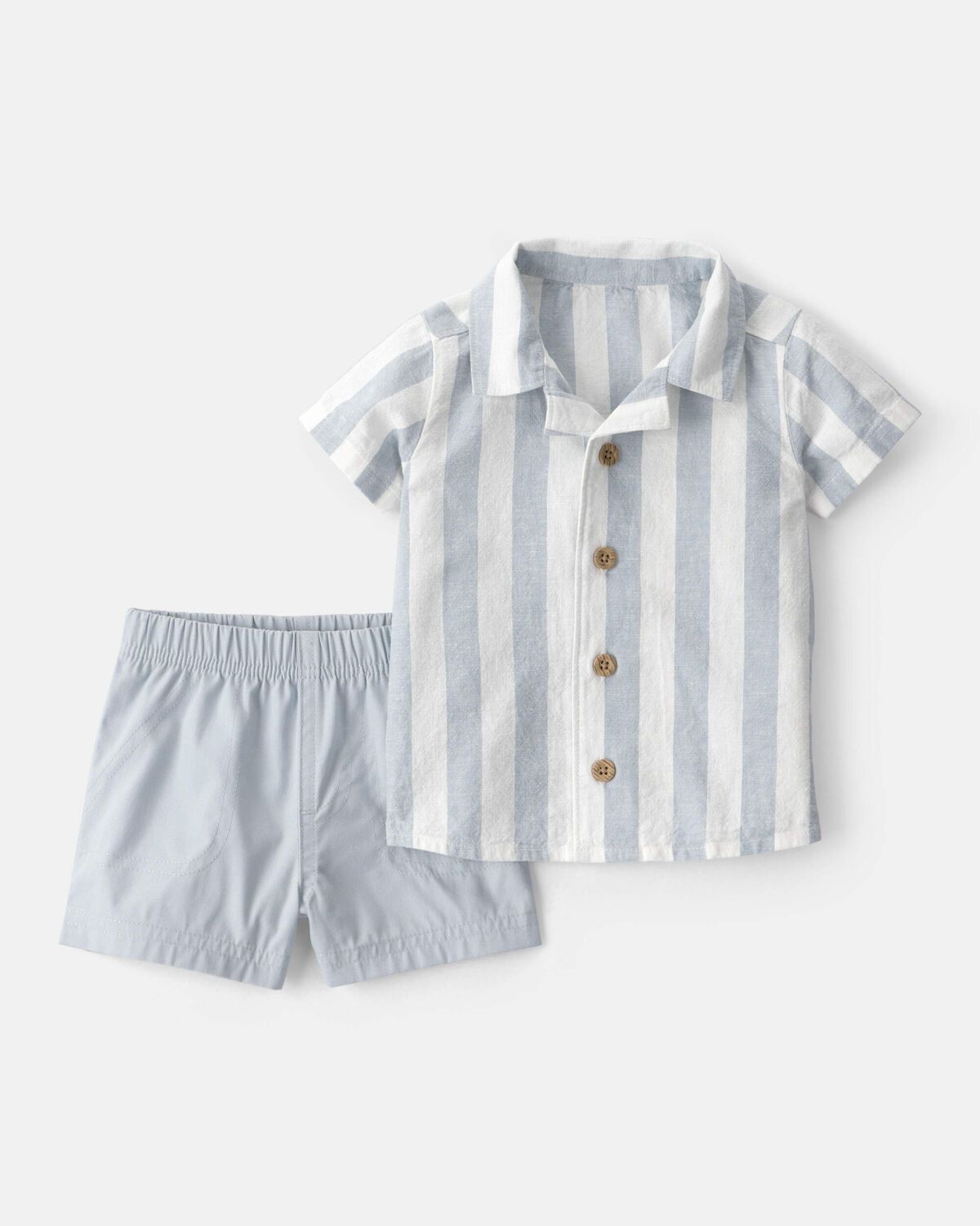 Baby Boy 2-Piece Top & Short Set - Blue | Carter's Inc