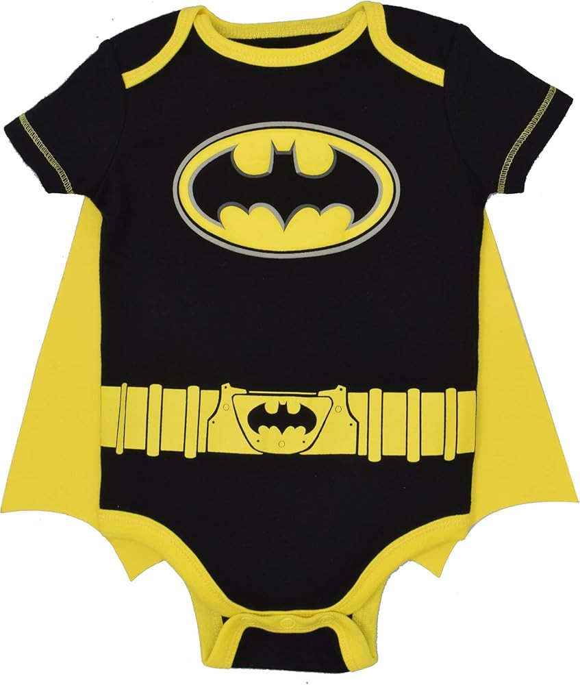 DC Comics Justice League Batman Superman The Flash Baby Bodysuit and Cape Newborn to Infant | Amazon (US)