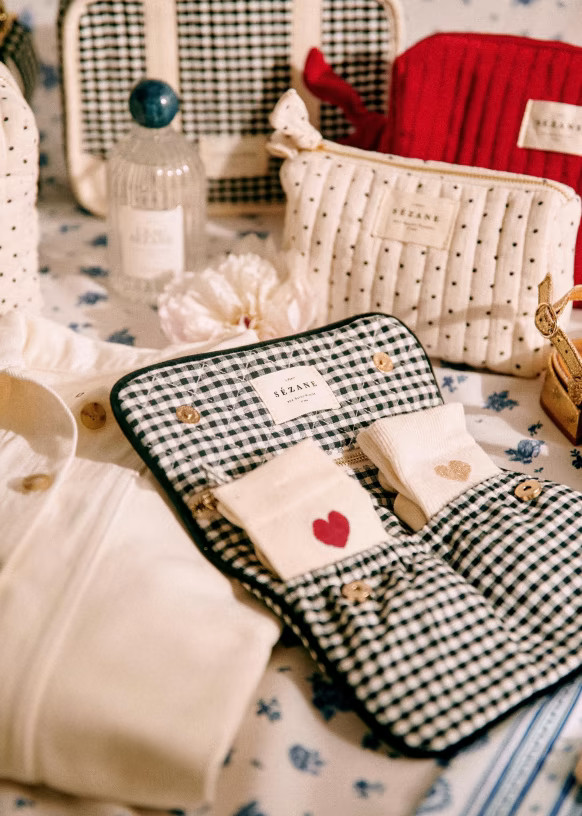 Set of Two Pairs of Socks - Black and white gingham - Sézane | Sezane Paris