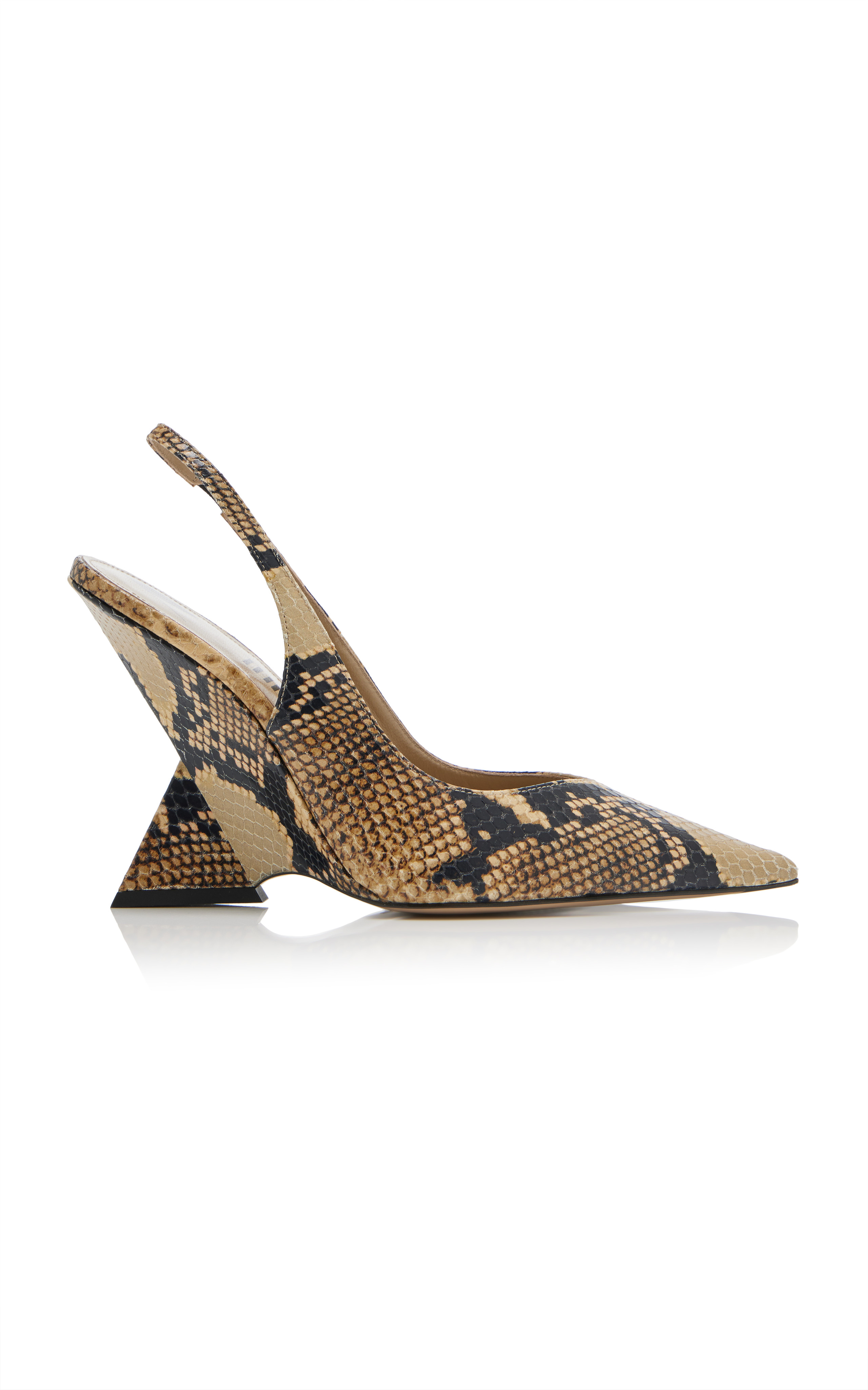 Cheope Python-Effect Leather Slingback Pumps | Moda Operandi (Global)