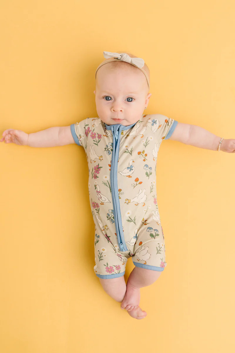 Garden Goose Bamboo Short Romper | Little One Shop Co