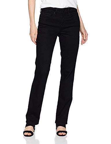 NYDJ Women's Marilyn Straight Denim Jeans, Black, 6 | Amazon (US)