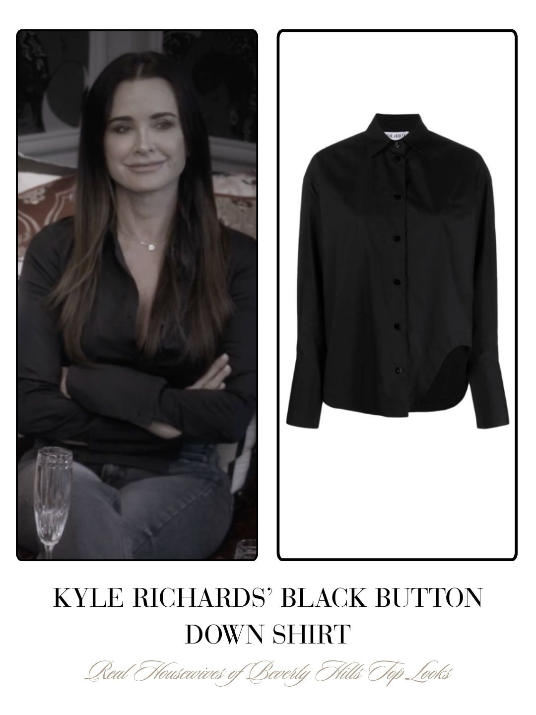 Kyle Richards' Black Button Down Shirt 

 