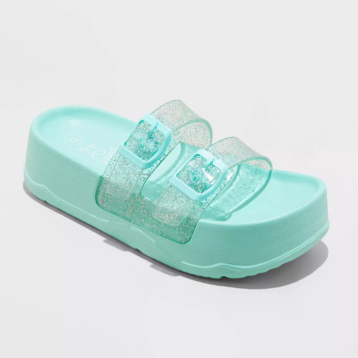 Kids' Eloise Platform Jelly Slides - art class™ Teal Green | Target