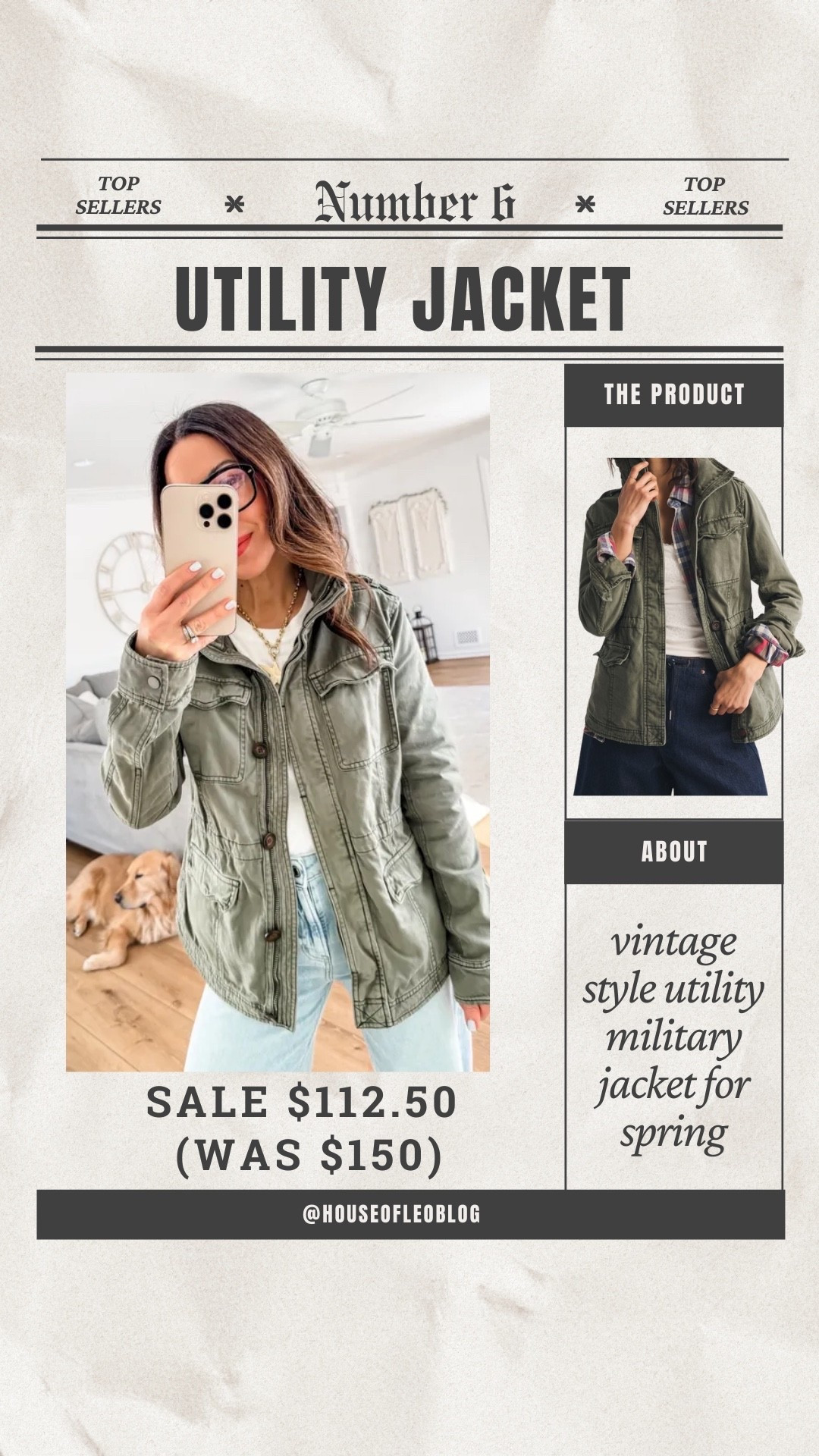 Wearing small utility jacket. Military jacket. Spring jacket.

#LTKSaleAlert #LTKOver40