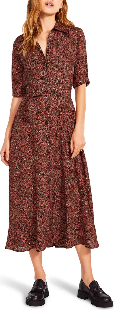 BB Dakota x Steve Madden Odessa Ditsy Animal Print Shirtdress | Nordstrom