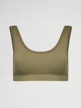 Cut Out Scoop Bra in Diamond Compression - Core Olive | Carbon38