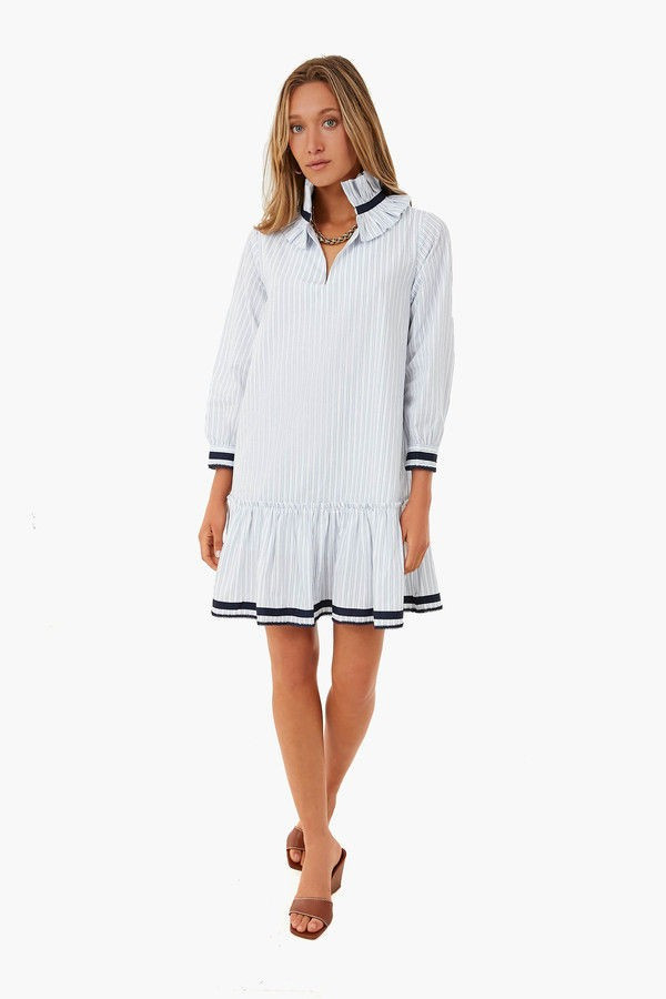 Grosgrain Trim Oxford Stripe Bouvier Dress | Tuckernuck (US)