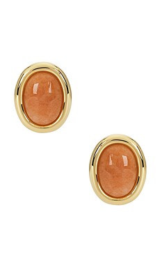 Luv AJ Sunset Stone Studs in Red & Gold from Revolve.com | Revolve Clothing (Global)