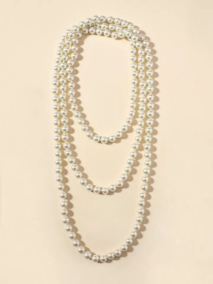 Faux Pearl Beaded Necklace | SHEIN