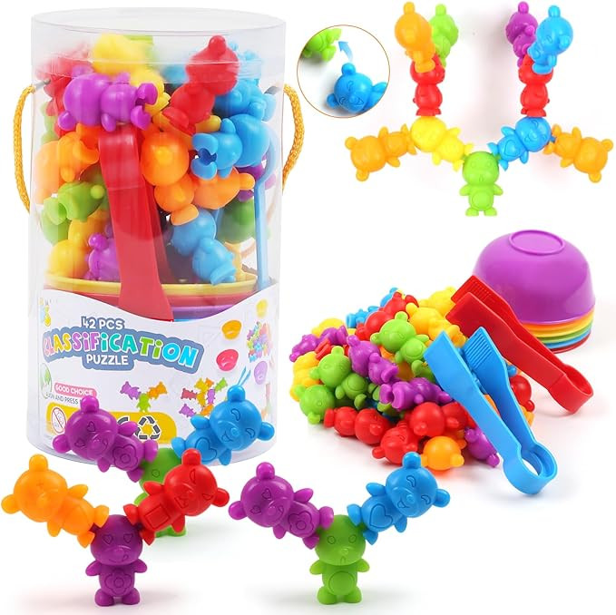 UNIQUE KIDS Counting Matching Game with Sorting Cups, Color Classification and Sensory Training E... | Amazon (US)