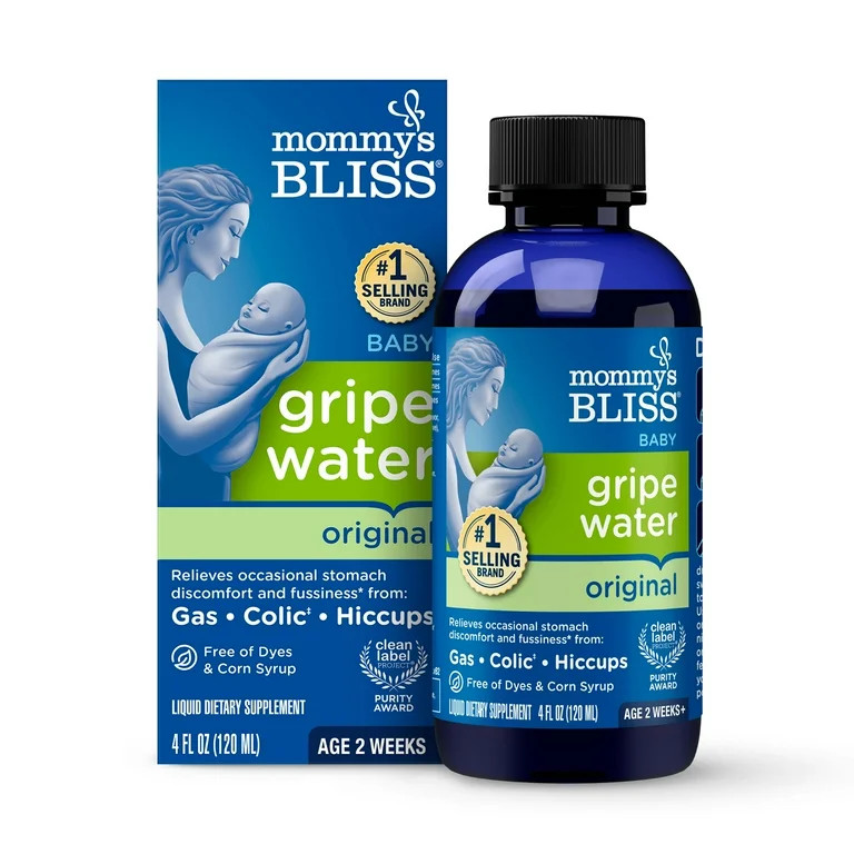 Mommy's Bliss Gripe Water Original, Relieves Stomach Discomfort, Over-the-Counter, 4 fl oz | Walmart (US)