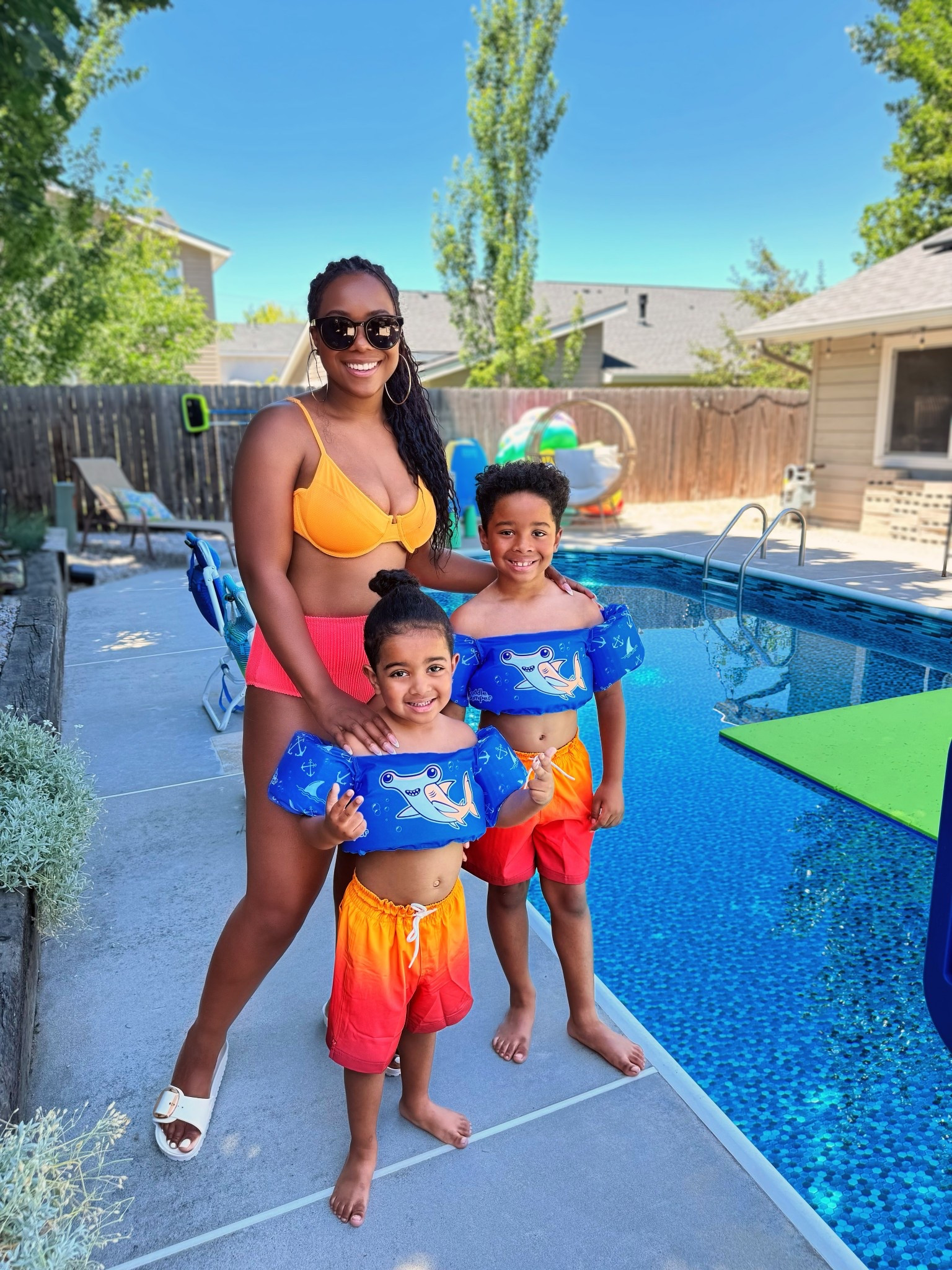 Pool day with the family 🩵 

#LTKFamily #LTKKids #LTKSaleAlert