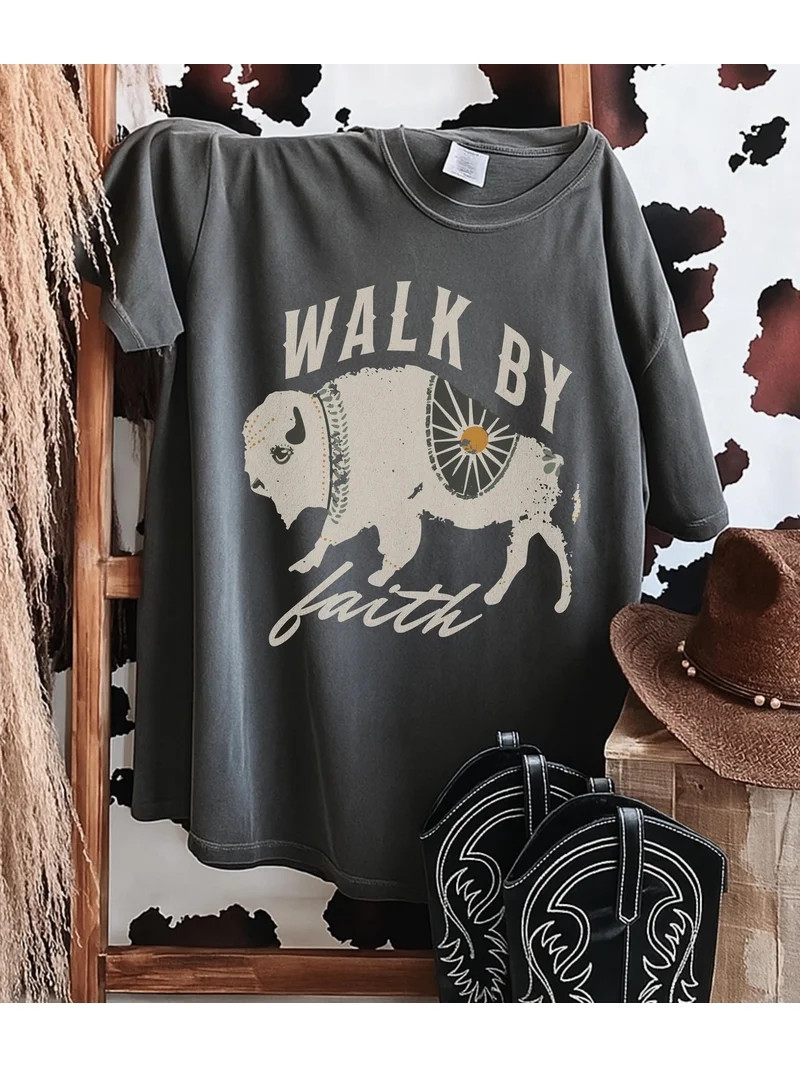 Faith Over Fear T-shirt, Western Christian Shirt | Walmart (US)