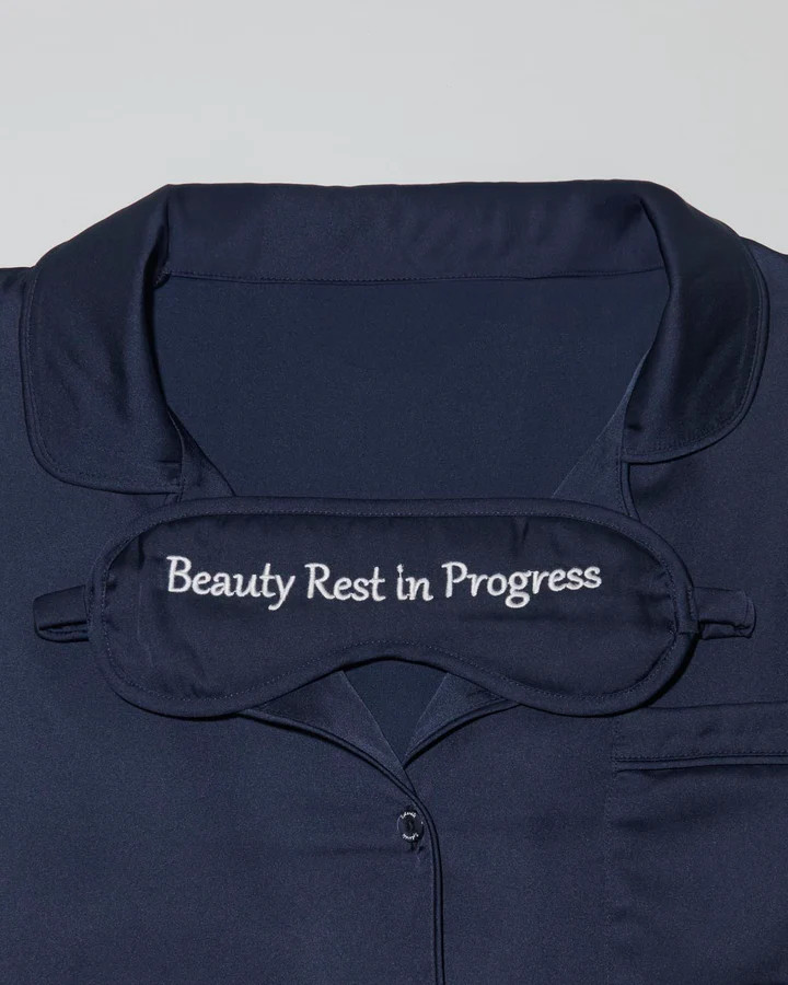 Navy Satin Silk PJ Set | Splendid