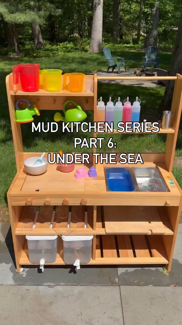 POV: your mud kitchen just turned into an under the sea potion lab 🌊🐚

We used mica powder to turn the water into shimmering ocean potions, then added seashell glitter, fish, ocean fillers, scoops, bowls, and glowing fun for the ultimate under the sea sensory play setup 🐠

My toddlers stayed busy making seashell soup, collecting treasures, mixing potions, scooping, pouring, and completely using their imagination the whole time 💙

These themed mud kitchen setups have been SUCH a fun way to make outdoor play feel new again! 

Follow @kenzs.kitchennn for more simple activities, toy reviews, and hacks every mom needs plus sensory play, outdoor activities, and easy toddler play ideas for busy moms.

#mudkitchen #sensoryplay #potionplay #mudkitchenideas #outdoorplay 

mud kitchen, under the sea activity, ocean sensory play, toddler sensory bin, outdoor toddler activity, potion play, imaginative play, toddler summer activities, sensory play ideas, mermaid play, preschool sensory activity, scooping and pouring, backyard play ideas, toddler outdoor fun, messy play ideas, ocean theme activity, easy toddler setup, toddler play ideas, glopals play, sea life sensory bin, potion play, sensory play

#LTKmomlife #LTKU #LTKKids