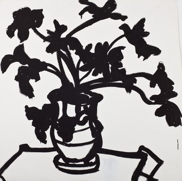 a silhouette of a plant | Artfully Walls
