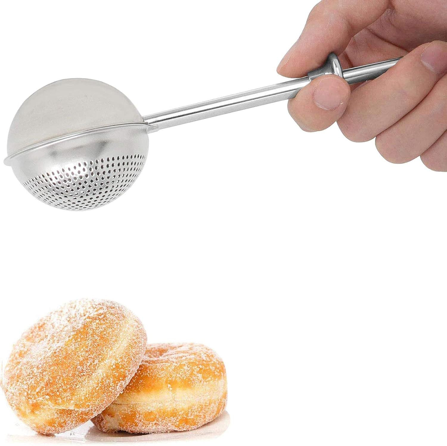 HULISEN Flour Duster for Baking, One-Handed Operation, 304 Stainless Steel Powdered Sugar Shaker ... | Amazon (US)