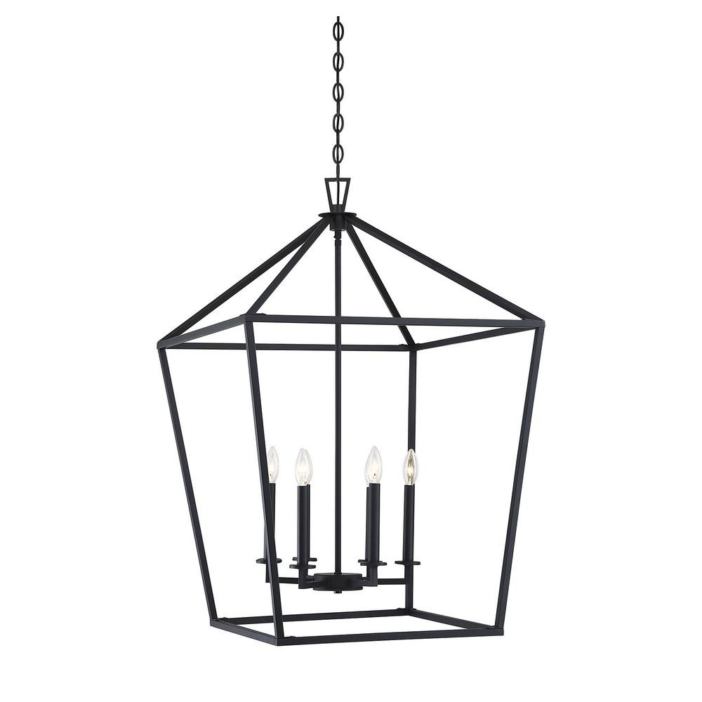 Savoy House Townsend 6-Light Matte Black Candlestick Pendant Light | The Home Depot