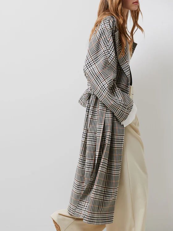 Dandy Check Trench Coat | French Connection (US)