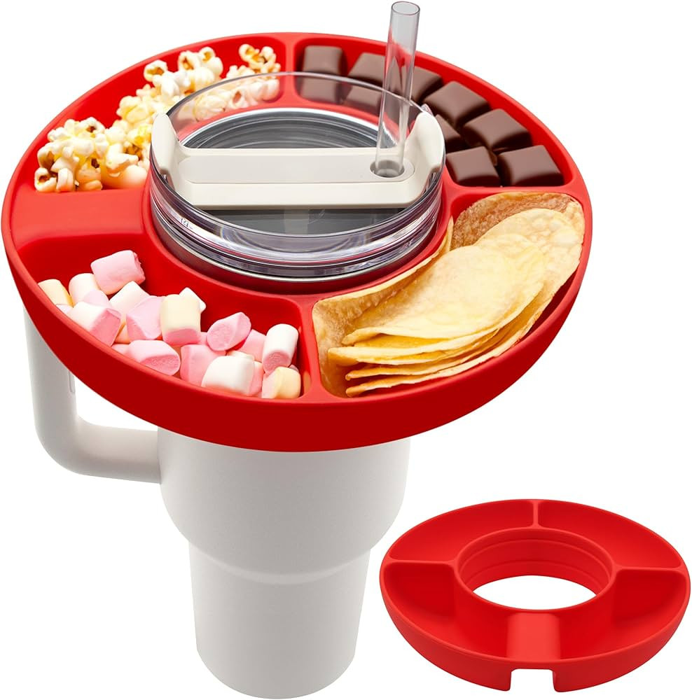 Snack Bowl for Stanley Cup, Silicone Snack Tray Compatible with Stanley Cup Quencher 1.0/2.0 40 o... | Amazon (US)