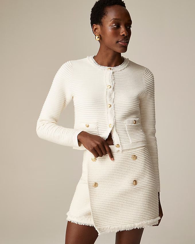 Emilie sweater lady jacket in textured cotton blend | J.Crew US