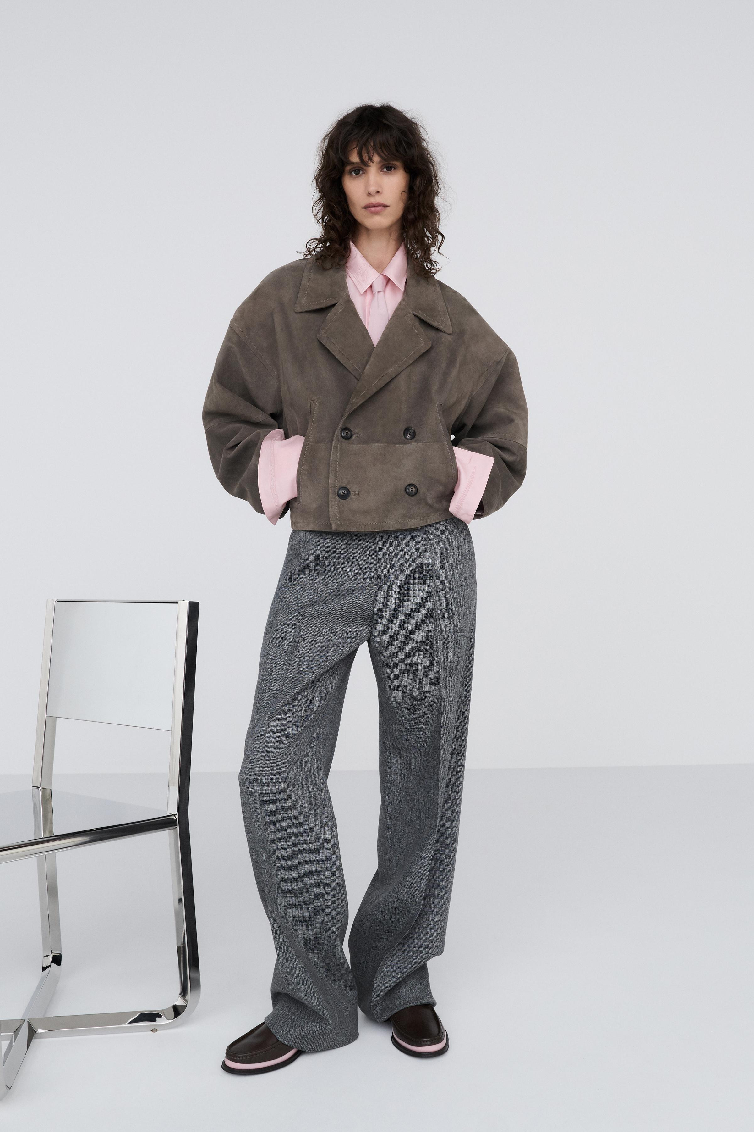 CROPPED SUEDE JACKET | Zara US