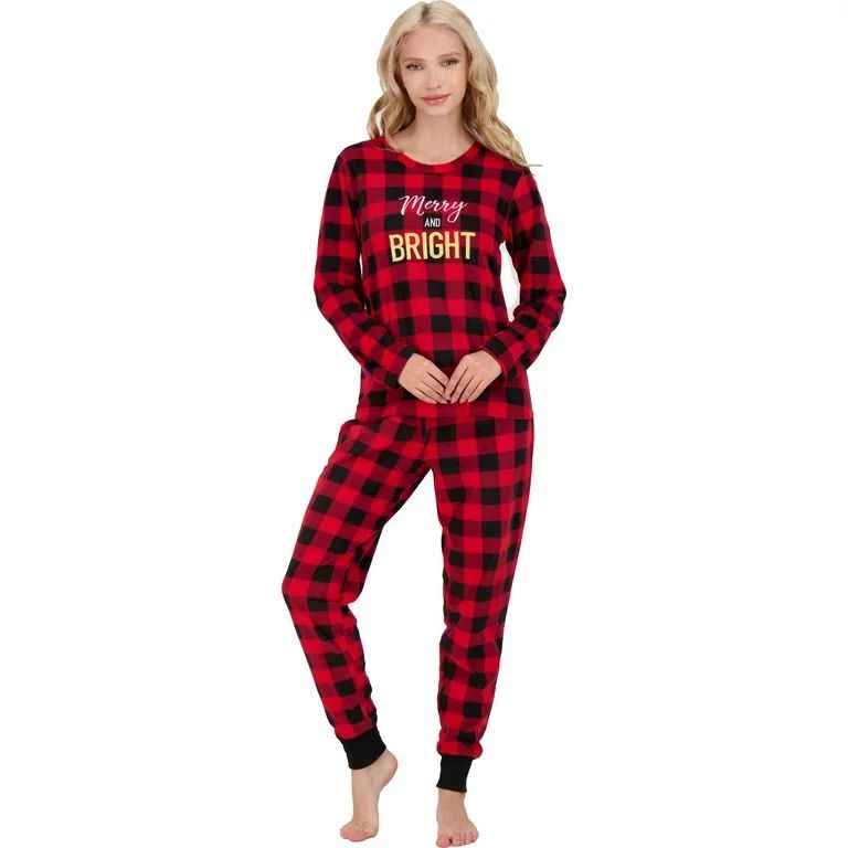 PJ Couture Womens Snuggle Buddies 2 PC Nightwear Pajama Sets Red S | Walmart (US)