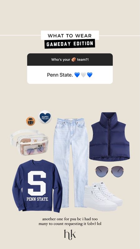 Penn state nittany lions psu gameday outfit idea 

#LTKU #LTKBacktoSchool #LTKSeasonal