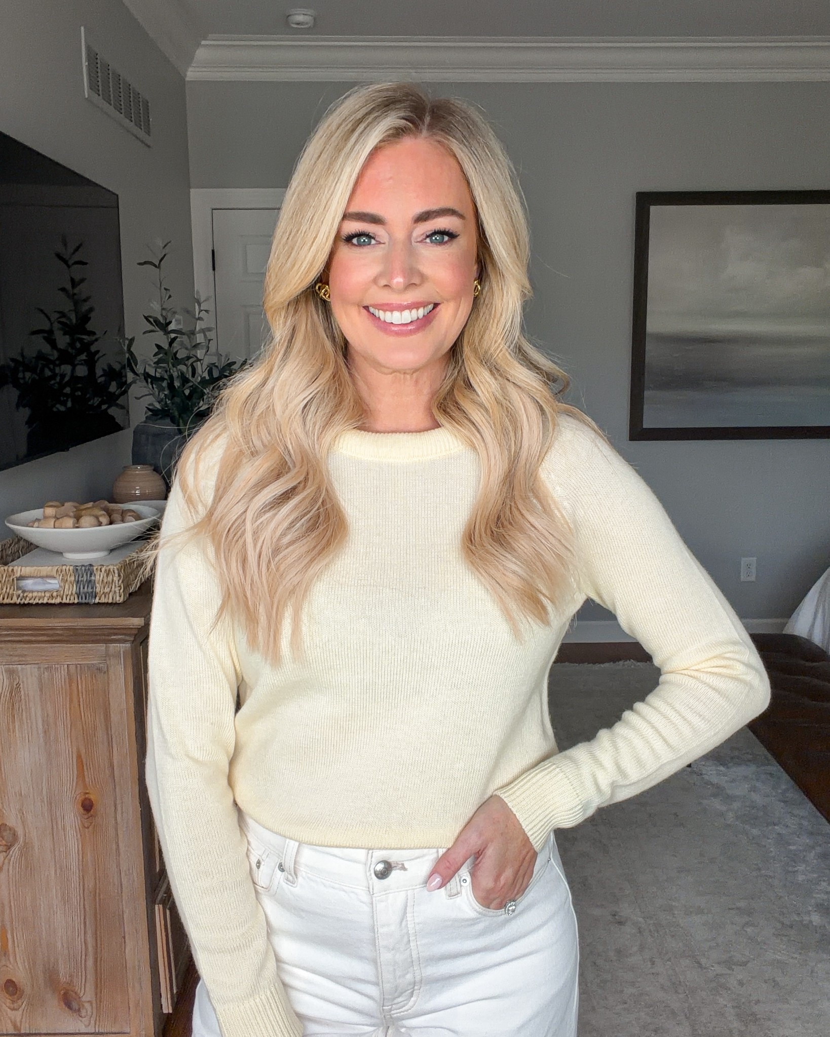 The back of this sweater is the real show stopper - fits true to size 

Spring sweater, sweater, cream jeans, ecru jeans, Easter outfit, spring outfit 

#LTKSeasonal #LTKootd #LTKgrwm