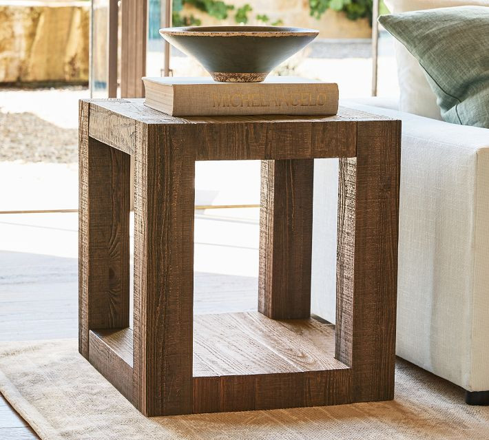 Rockport Rectangular Reclaimed Wood Side Table (24") | Pottery Barn (US)