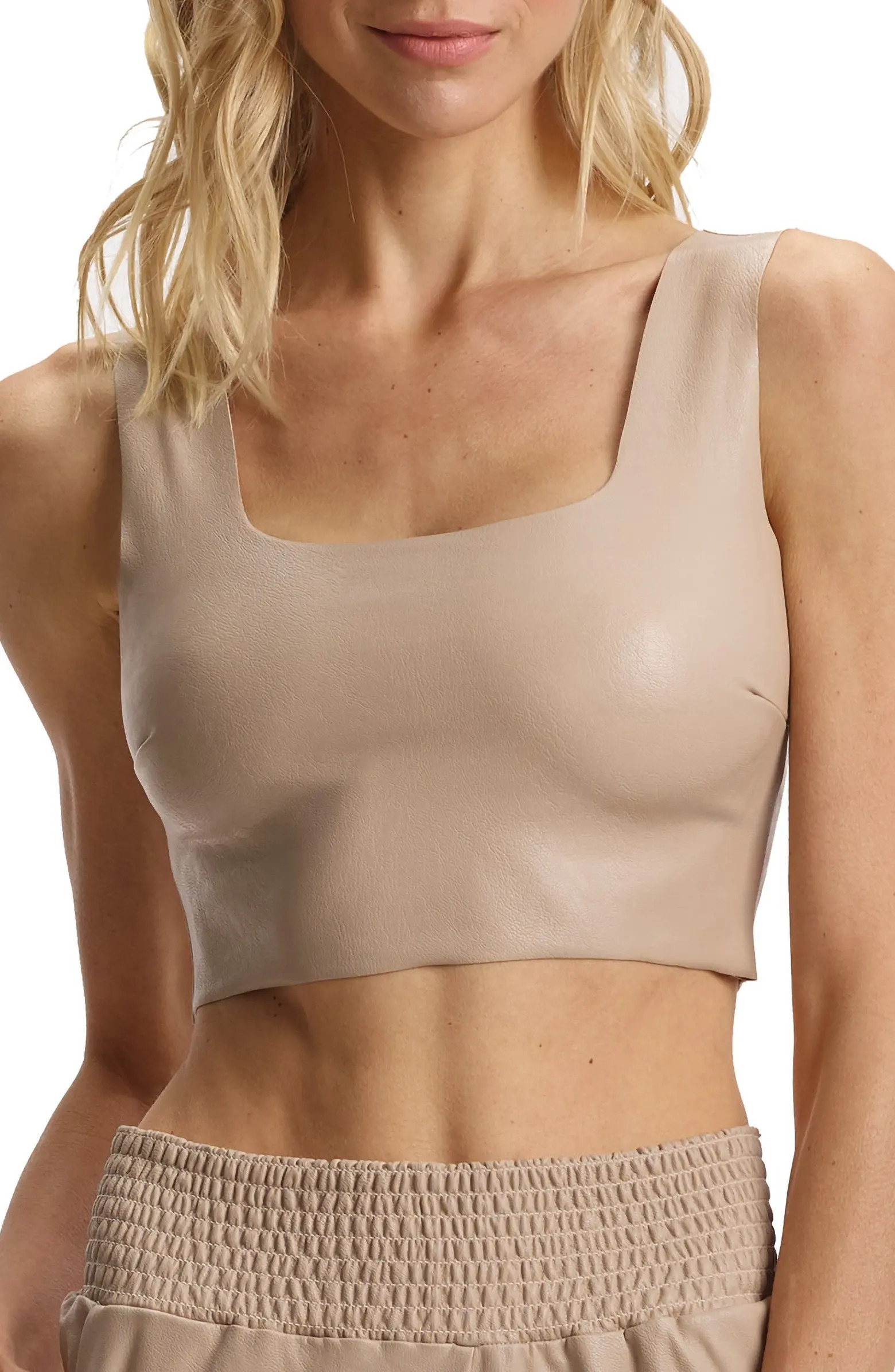 Faux Leather Crop Top | Nordstrom