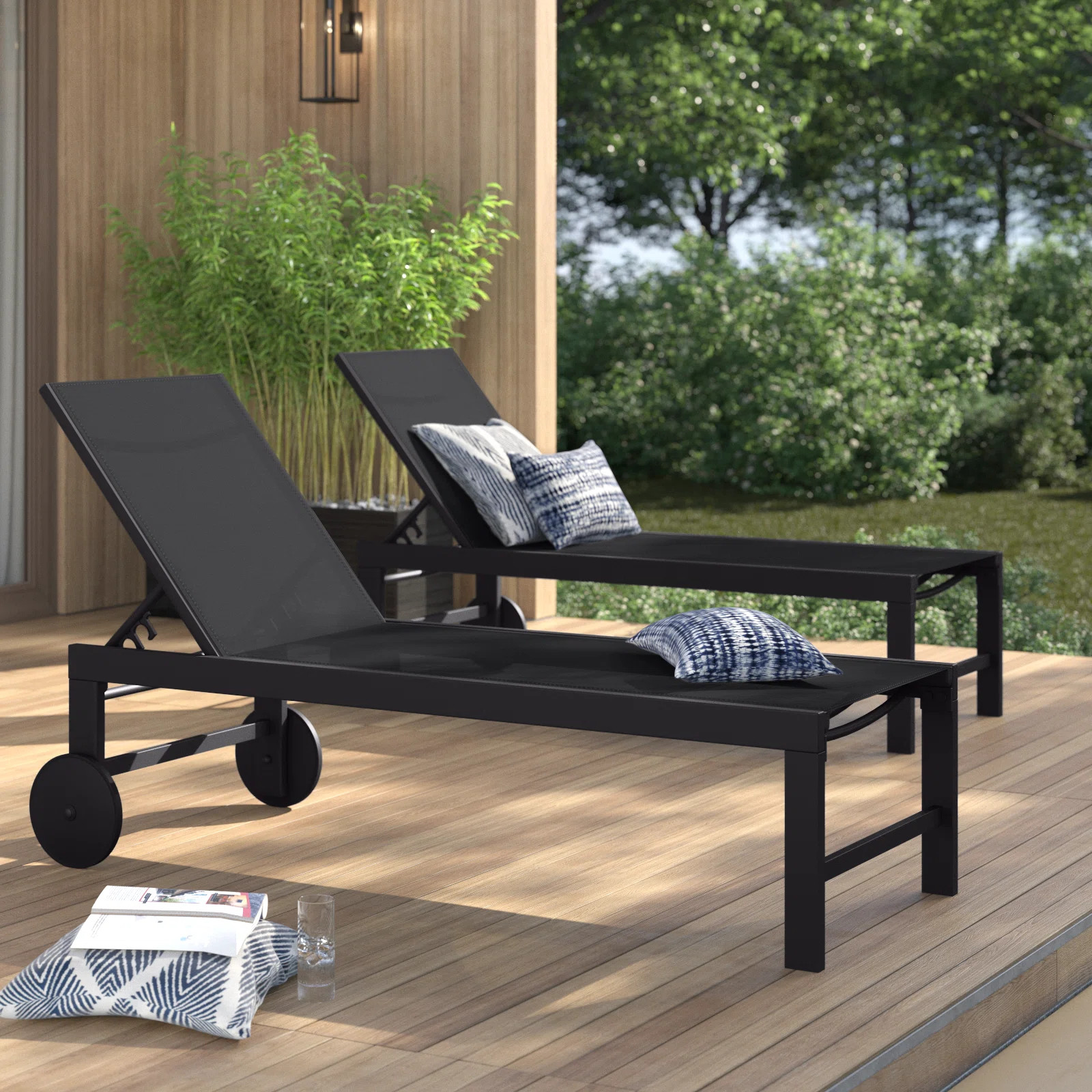 Wade Logan® Arlenne 57.8" Long Reclining Single Chaise with Cushions & Reviews | Wayfair | Wayfair North America