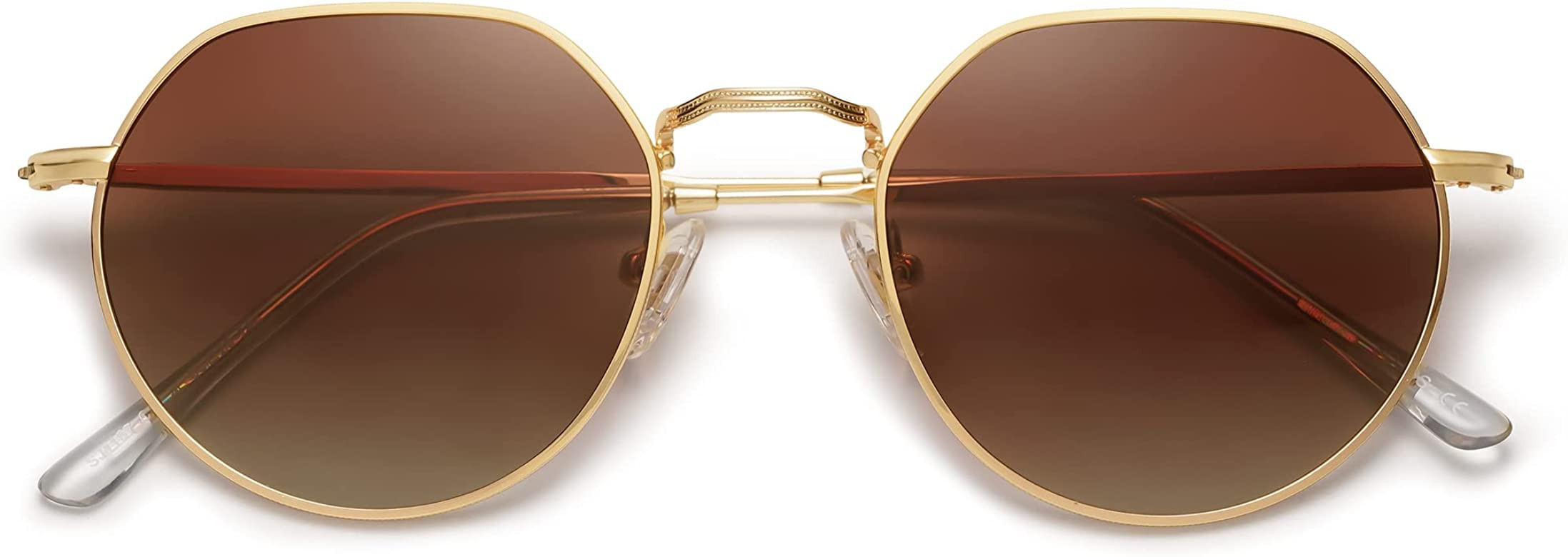 SOJOS Round Polygon Polarized Sunglasses for Women Men Retro Classic Vintage Shades Hedy SJ1157 | Amazon (US)