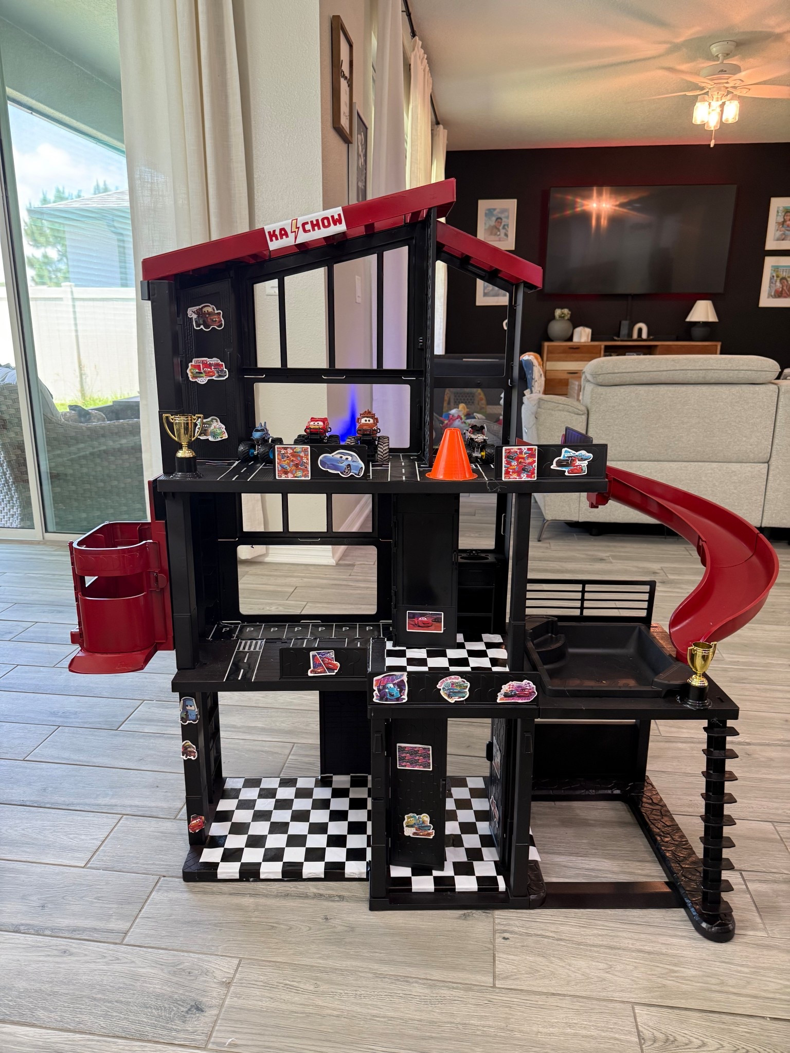 DIY Lighting McQueen  🏎️ 

#boymom #boymama #lightmcqueen #disneycars #racetrack #diy #diylightingmcqueen #carsracetrack #mcqueen 

#LTKBaby #LTKHome #LTKKids