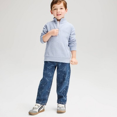Toddler Boys' Dino Denim Pants - Cat & Jack™ Medium Wash 18M | Target