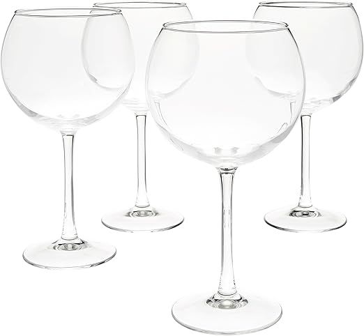 Amazon Basics Red Wine Balloon Wine Glasses, 20-Ounce, Set of 4 | Amazon (US)